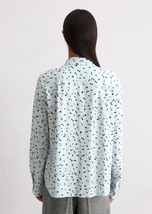 Regular all-over print blouse — Aqua