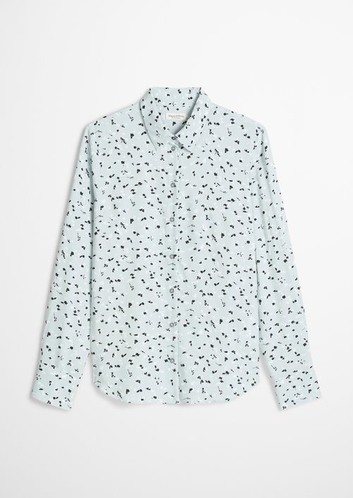 Regular all-over print blouse — Aqua
