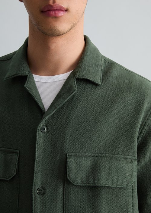 Regular short-sleeved shirt — Moss Green