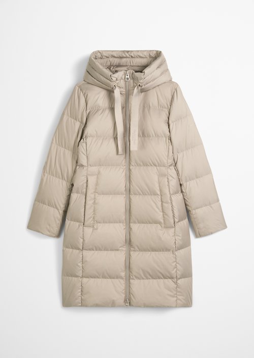 Hooded down coat shaped — Chalky Mauve