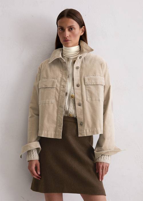 Samtjacke regular Chalky Mauve in Frontalansicht