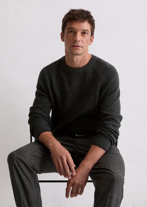 Sweater regular — Dark Grey Melange