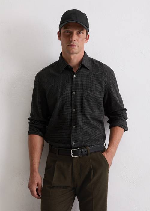 Chemise regular Dark Grey en vue de face