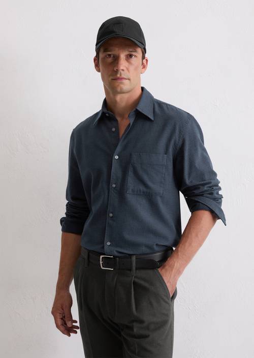 Chemise regular Dark Blue en vue de face