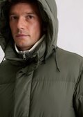 Down coat regular with generous hood - brown | Down coats | MARC O