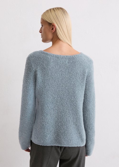 Bouclé sweater regular — Slate Blue
