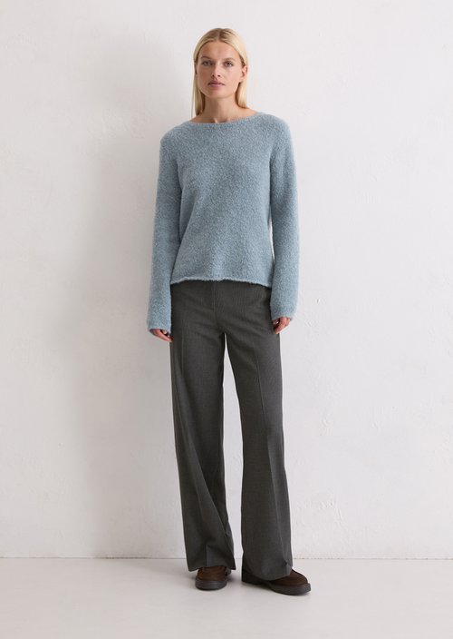 Bouclé sweater regular — Slate Blue