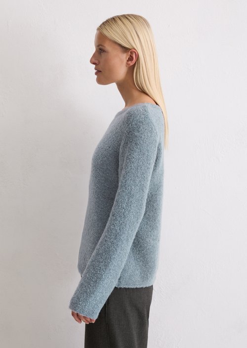 Bouclé sweater regular — Slate Blue
