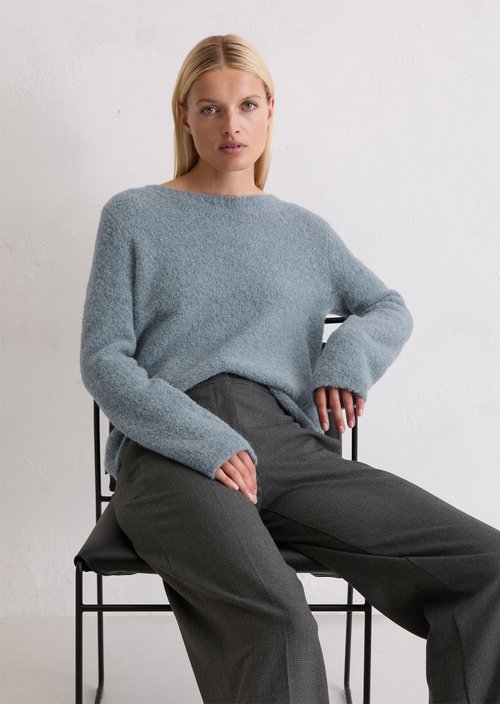 Bouclé sweater regular — Slate Blue