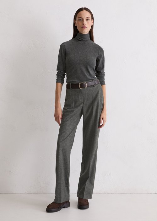 Regular turtleneck longsleeve — Rocky Grey Melange