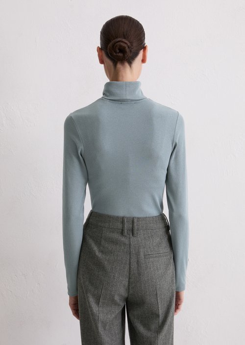 Regular turtleneck longsleeve — Slate Blue