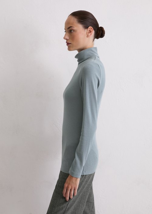 Regular turtleneck longsleeve — Slate Blue
