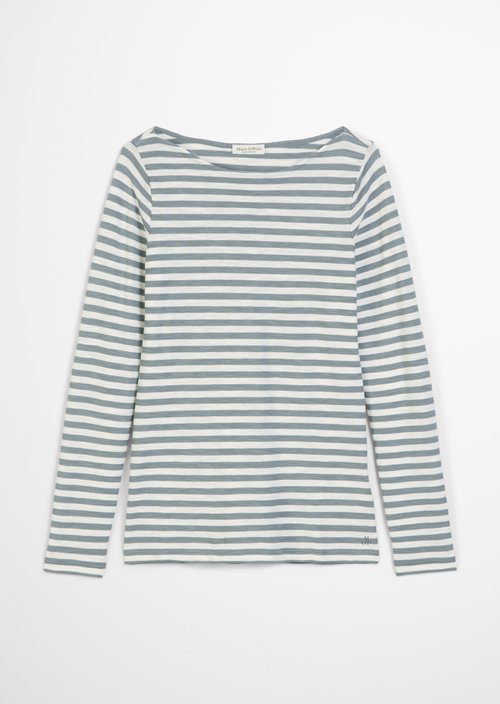 Striped longsleeve regular — Medium Blue