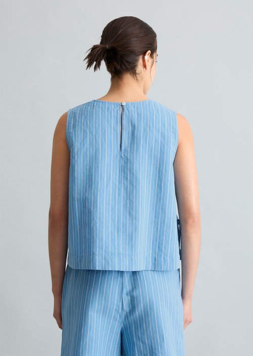 Striped top boxy — Light Blue