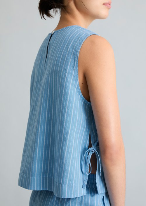 Striped top boxy — Light Blue