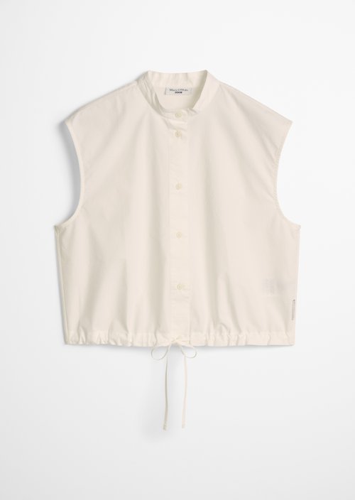 Relaxed sleeveless blouse — Silky White