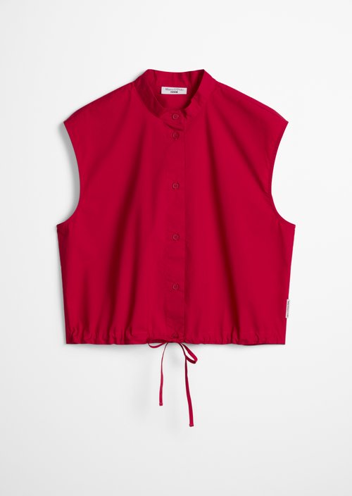 Relaxed sleeveless blouse — Vivid Cherry