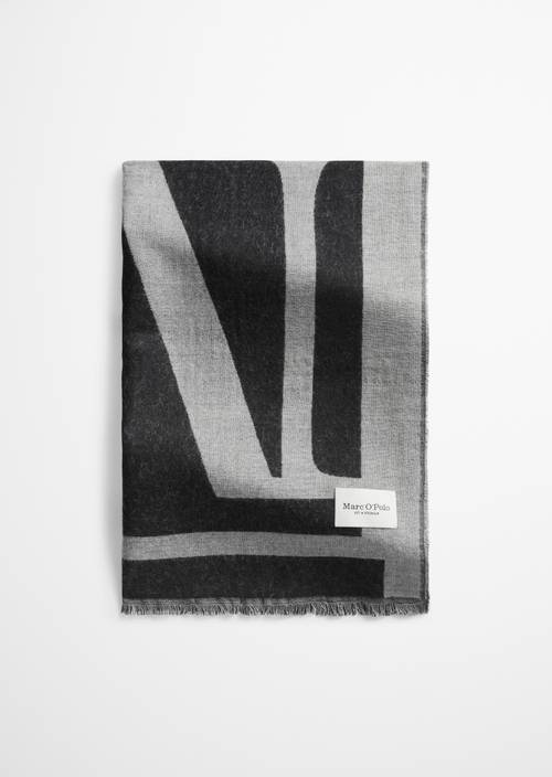 Jacquard scarf Dark Grey in front view