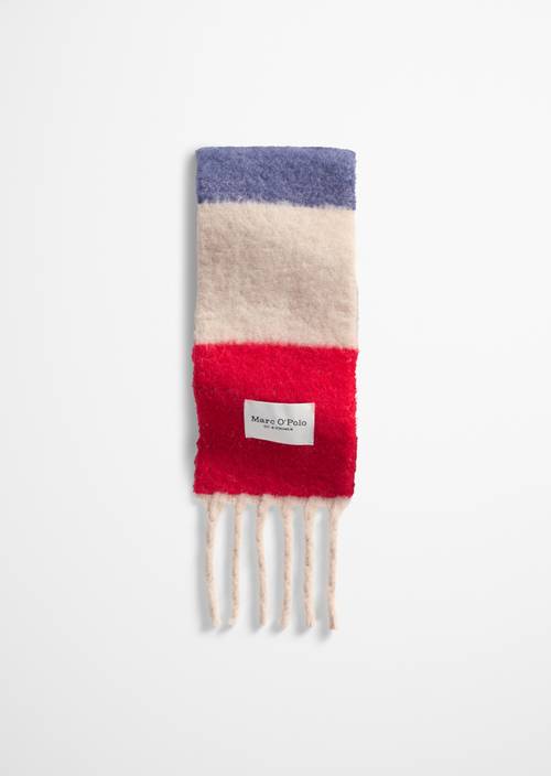 Long scarf with fringes Medium Beige in front view