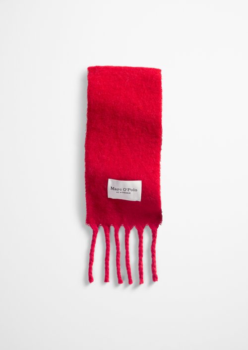 Langer Schal mit Fransen — Bright Red