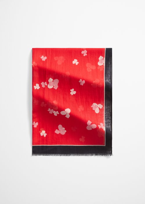 Schal mit Allover-Print — Medium Red