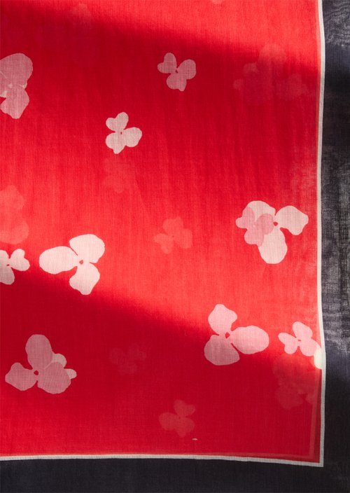 Schal mit Allover-Print — Medium Red (alternate view)