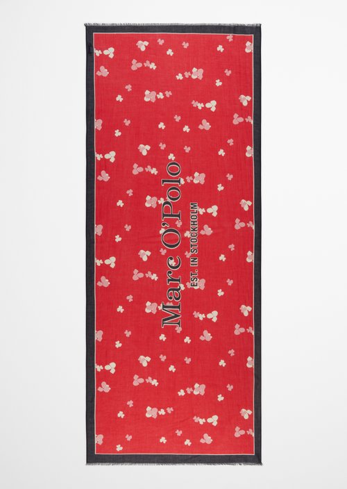 Schal mit Allover-Print — Medium Red