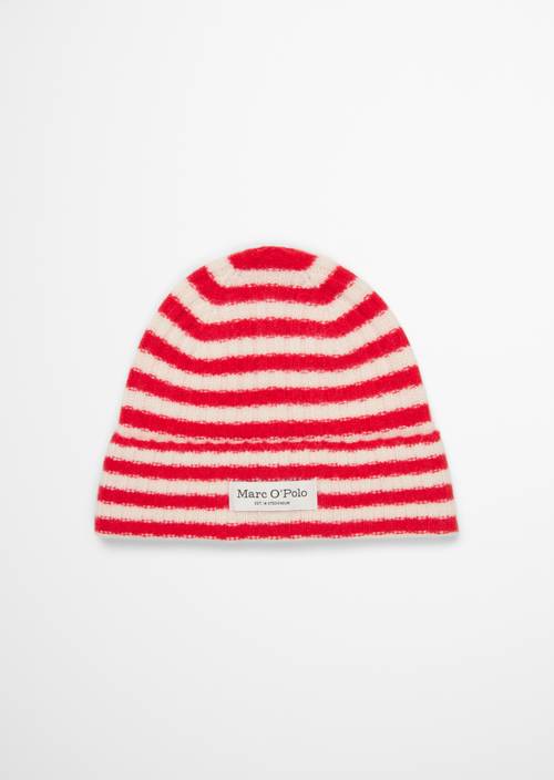 Gestreepte muts Bright Red - Product afbeelding 1