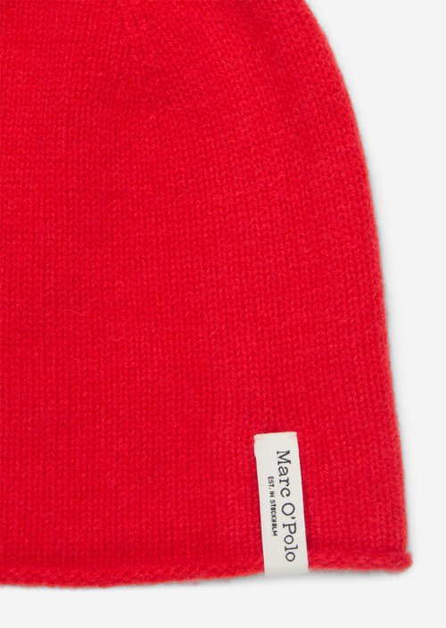 Knitted cap — Bright Red (alternate view)