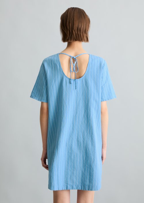 Relaxed striped dress — Light Blue
