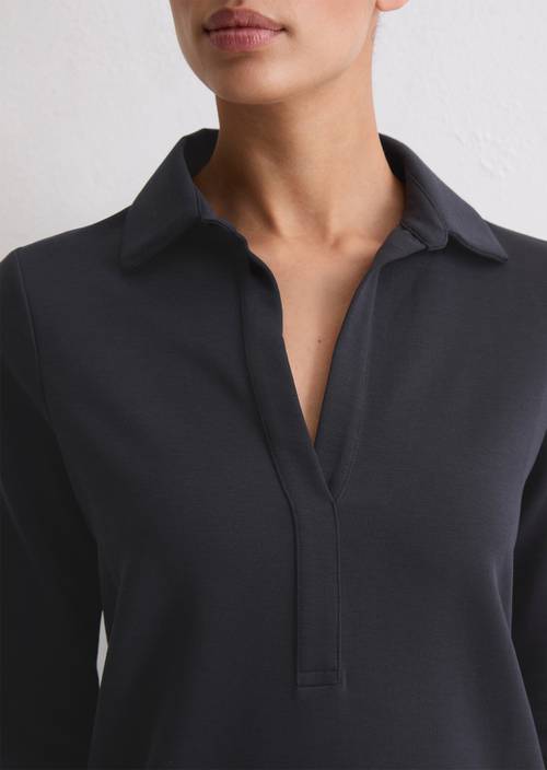 Abito rilassato in jersey Deep Night Blue in vista dettagliata