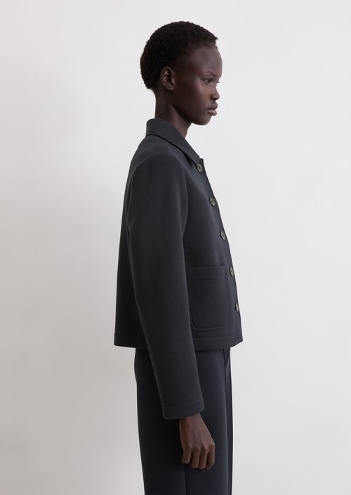 Jersey jacket regular — Deep Night Blue