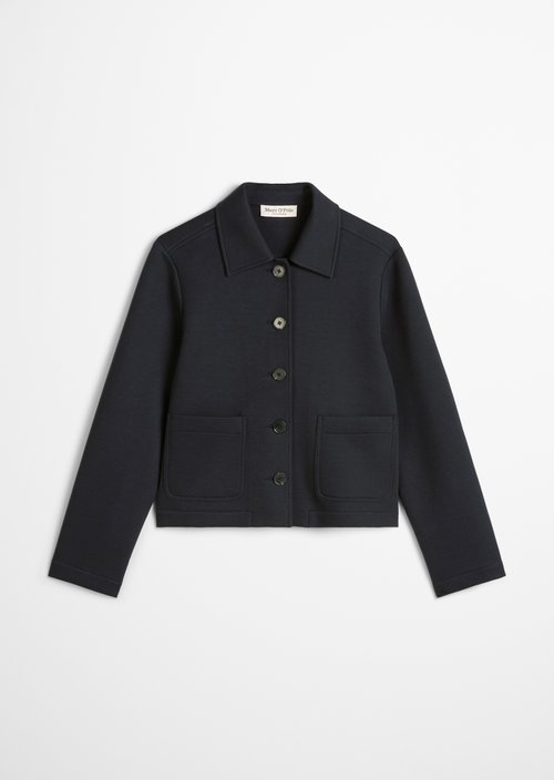 Jersey jacket regular — Deep Night Blue