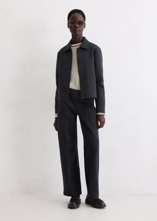 Jersey jacket regular — Deep Night Blue