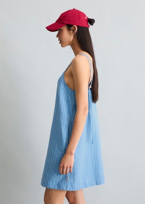 Relaxed striped dress — Light Blue
