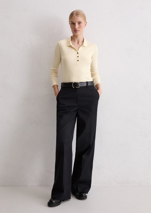 Jersey polo shirt regular — Raw Cream