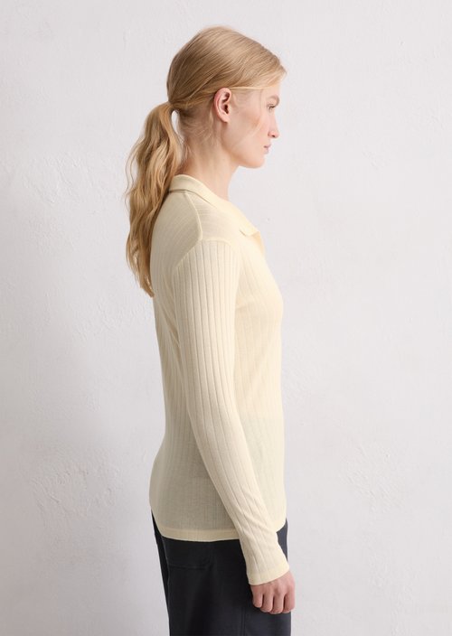 Jersey polo shirt regular — Raw Cream
