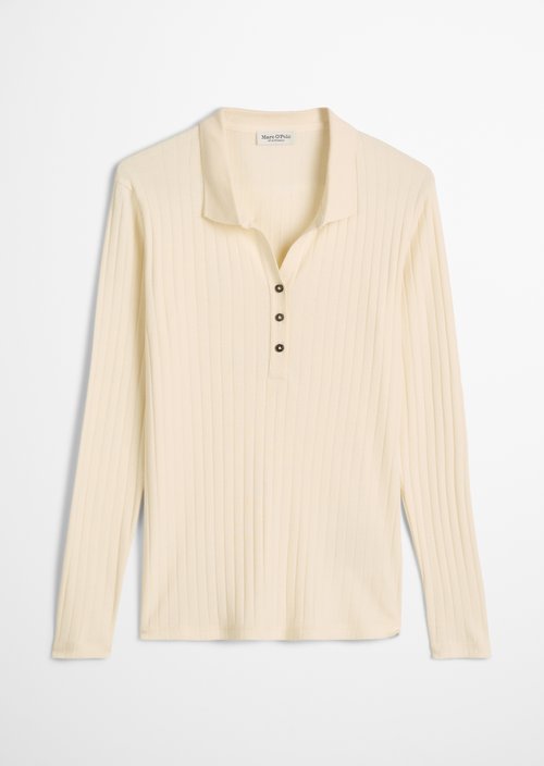 Jersey polo shirt regular — Raw Cream