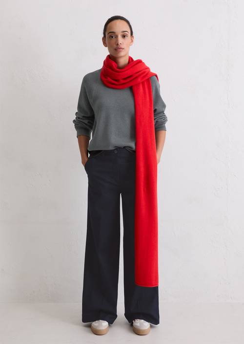 Sweat-shirt relaxed Warm Granite Melange en vue de face