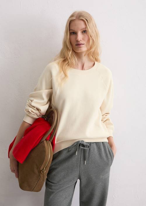 Sweat-shirt relaxed Raw Cream en vue de face