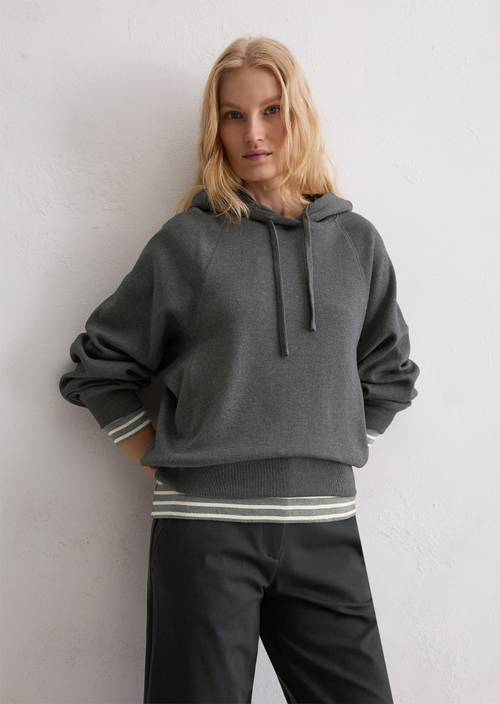 Hoodie regular Warm Granite Melange en vue de face