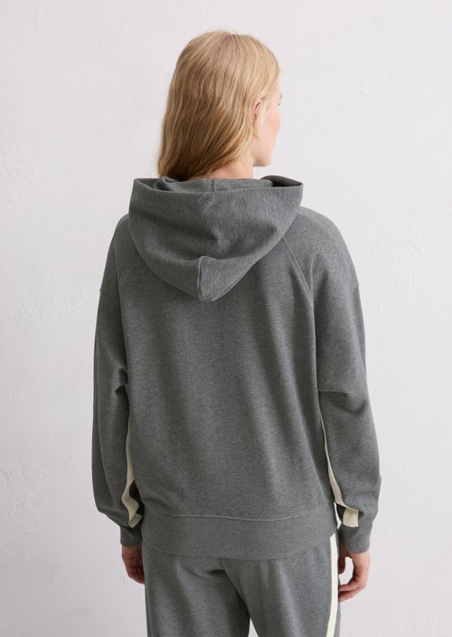 Logo hooded sweatshirt relaxed — Warm Granite Melange (alternate view)