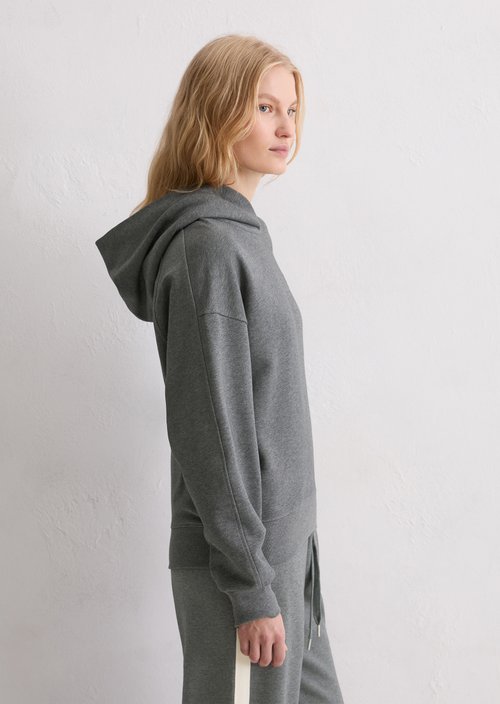 Logo hooded sweatshirt relaxed — Warm Granite Melange