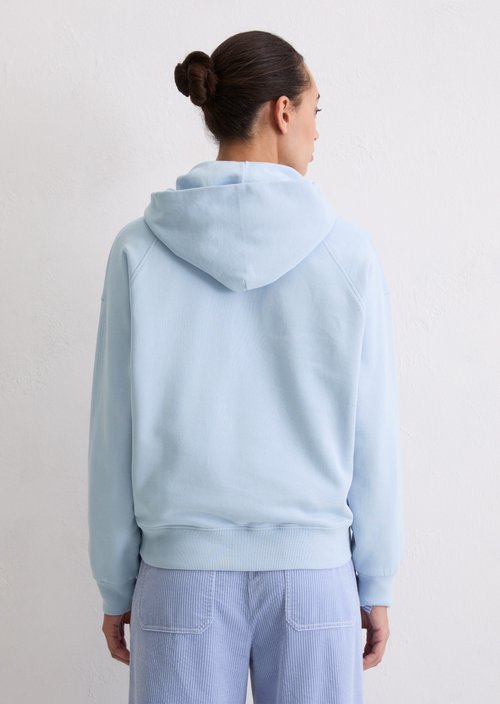 Logo hooded sweatshirt relaxed — Soft Sea (alternate view)