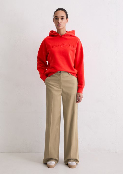 Logo hooded sweatshirt relaxed — Bright Red