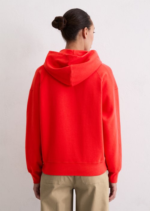 Logo hooded sweatshirt relaxed — Bright Red (alternate view)
