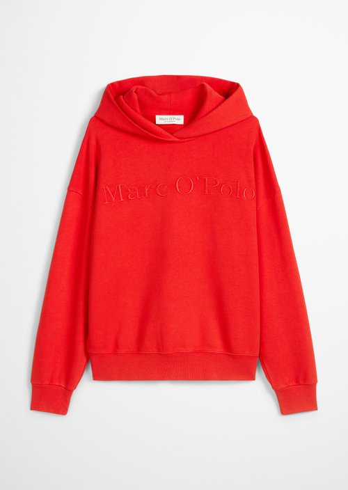 Logo hooded sweatshirt relaxed — Bright Red