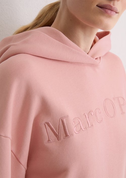 Logo hooded sweatshirt relaxed — Natural Rose