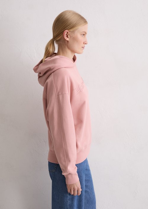 Logo hooded sweatshirt relaxed — Natural Rose