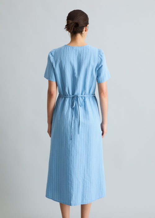 Striped dress regular — Light Blue